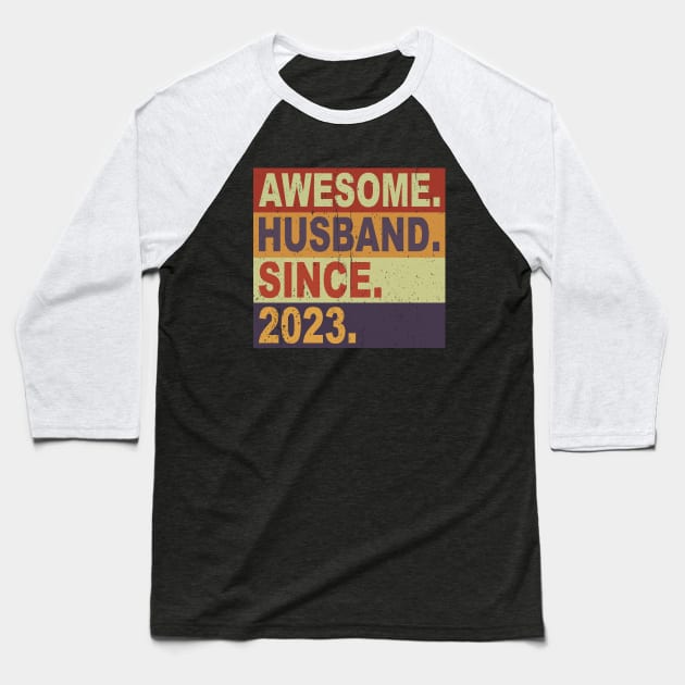 Awesome husband since 2023, First anniversary valentines day Baseball T-Shirt by Trashow